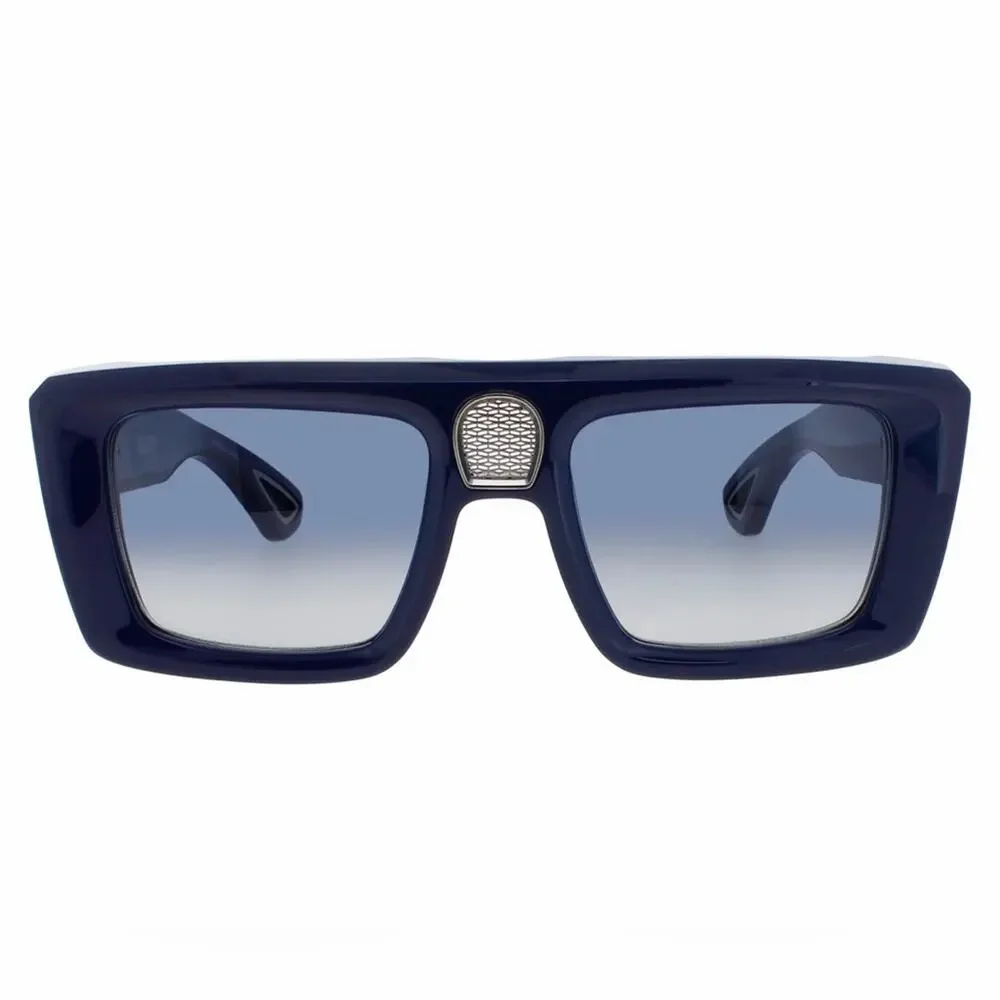 New! BUGATTI 02-DK. Blue Stylish Blue Luxury Square Sunglasses, Authentic